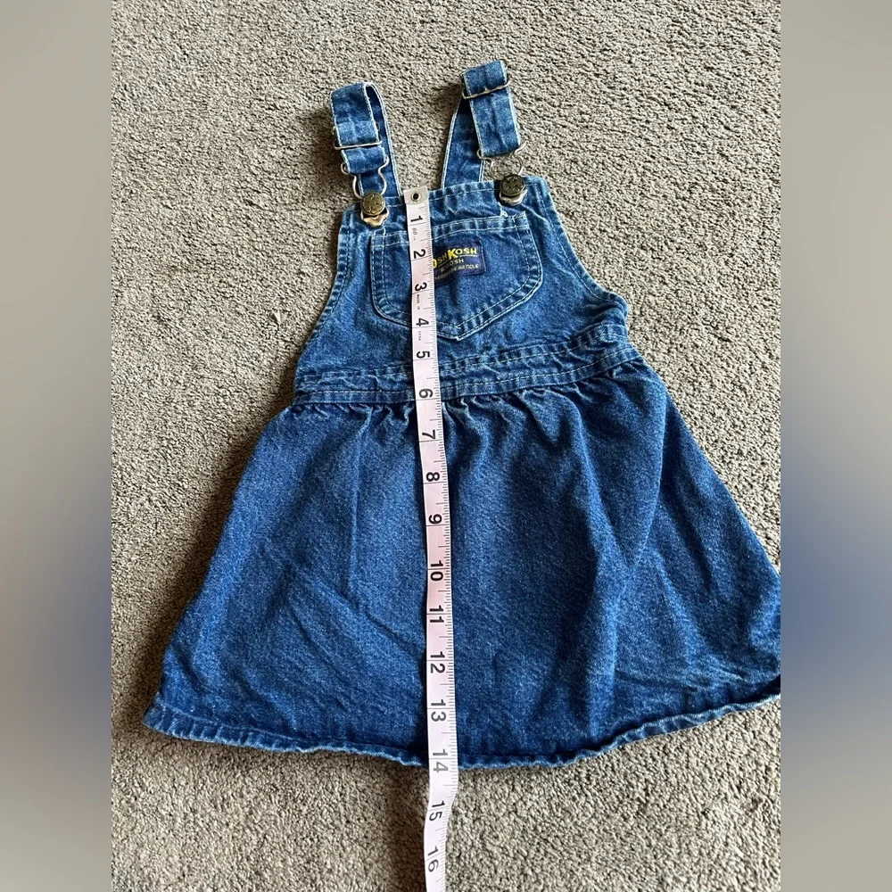 Vintage OshKosh B’gosh Youth size 2T Denim Overall Dress